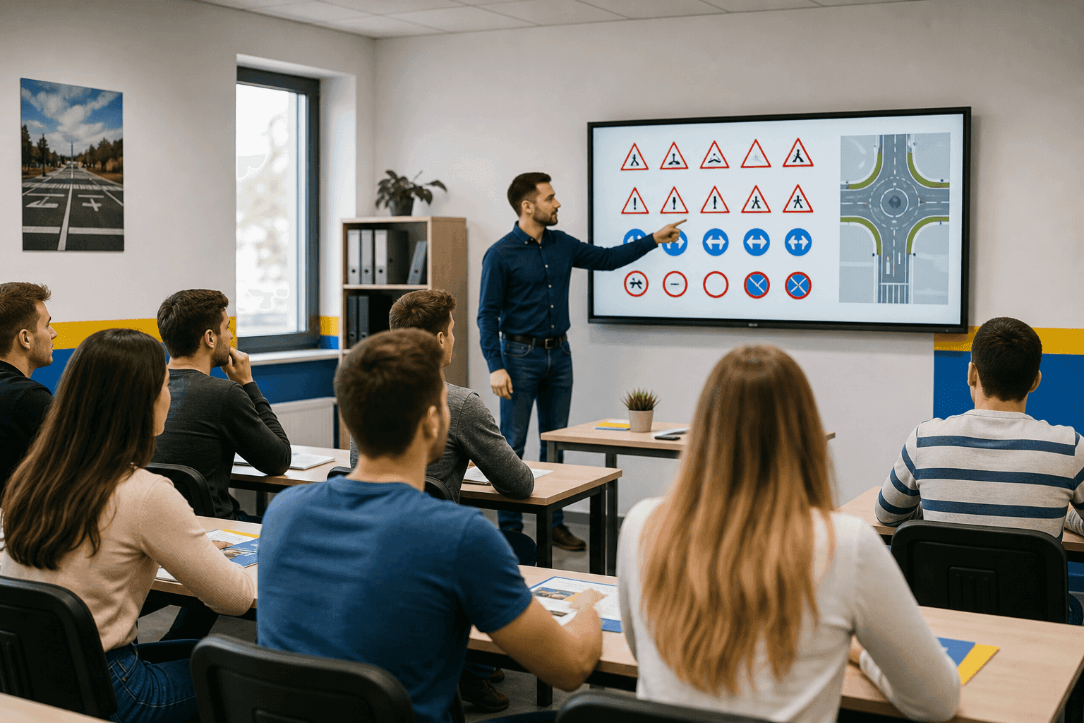 Curs teoretic la școala de șoferi — Auto David