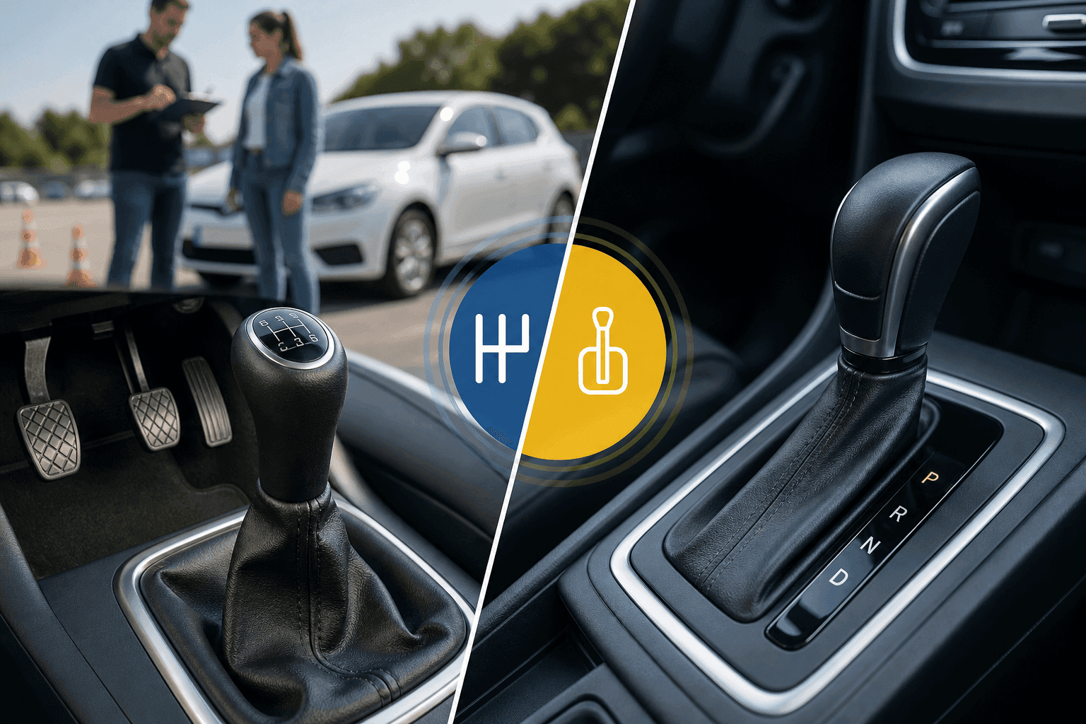 Comparație cutie automată și manuală — curs Categoria B la Școala Auto David